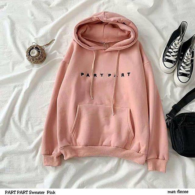 Sweater Hoodie Wanita Partpart Sweater Fleece Terlaris kekinian-3