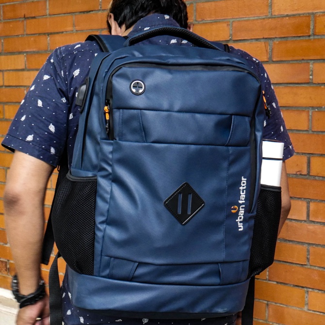 LUXURIOUS NAVY |ManNeedMe x URBAN| Tas Ransel Punggung Pria Tas Backpack ORIGINAL