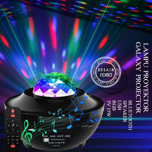 &quot;Lampu proyektor Galaxy projector lampu tidur proyektor bintang with Bluetooth Speaker / Lampu Hias