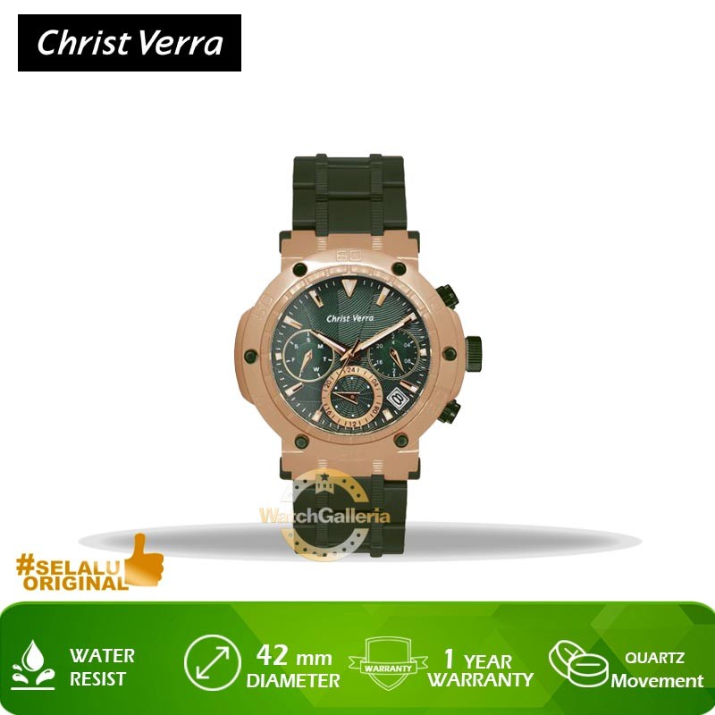 Jam Tangan Christ Verra CV 52283L-1514 GRN Original Murah