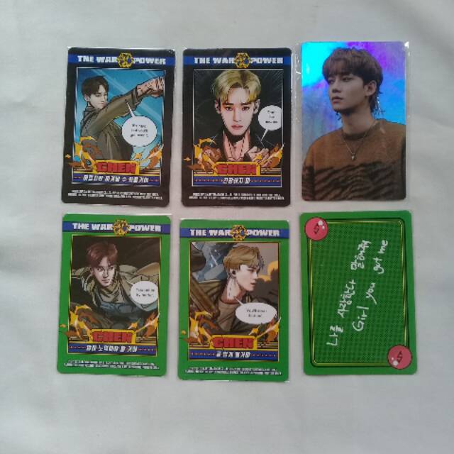 EXO POWER SOLUTION CARD CHEN SET + TEMPO HOLOGRAM STICKER