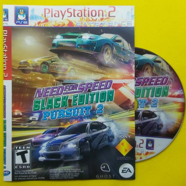 Murah meriah kaset PS 2 need for speed black edition pursuit 2