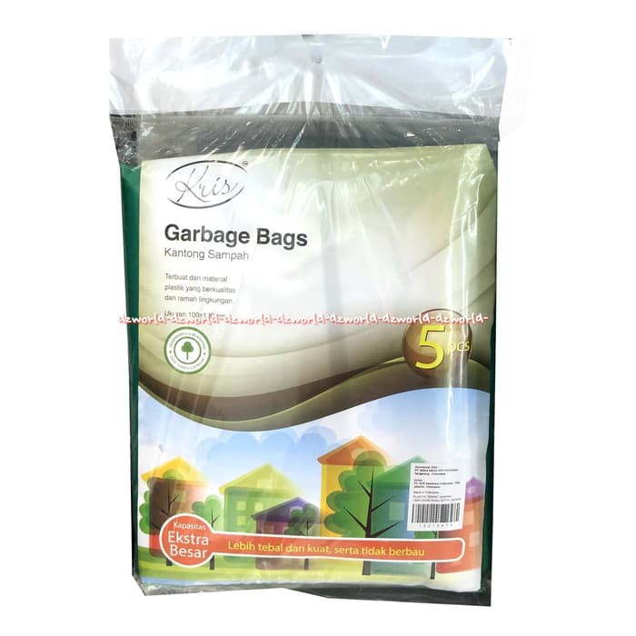 dzw179 Kris Gabage Bags Kantong Sampah Ekstra Besar 5pcs 100x20cm Ramah Lingk