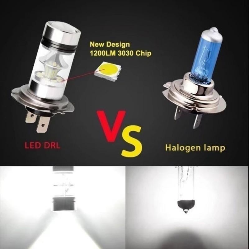 1pc Lampu Kabut Led H7 12v 6000k Super Terang Kualitas Tinggi Untuk Mobil