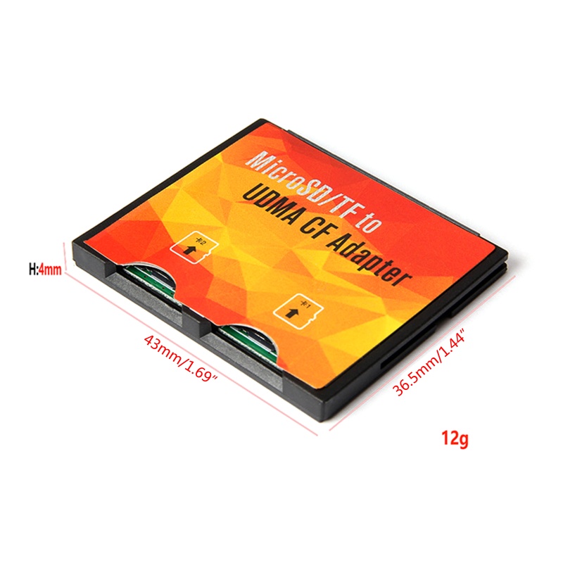 Adaptor Holder Kartu btsg Micro-SD TF To CF Konverter Memory Card Reader Micro-SD Dual TF To Compact Flash Type I Untuk Cam