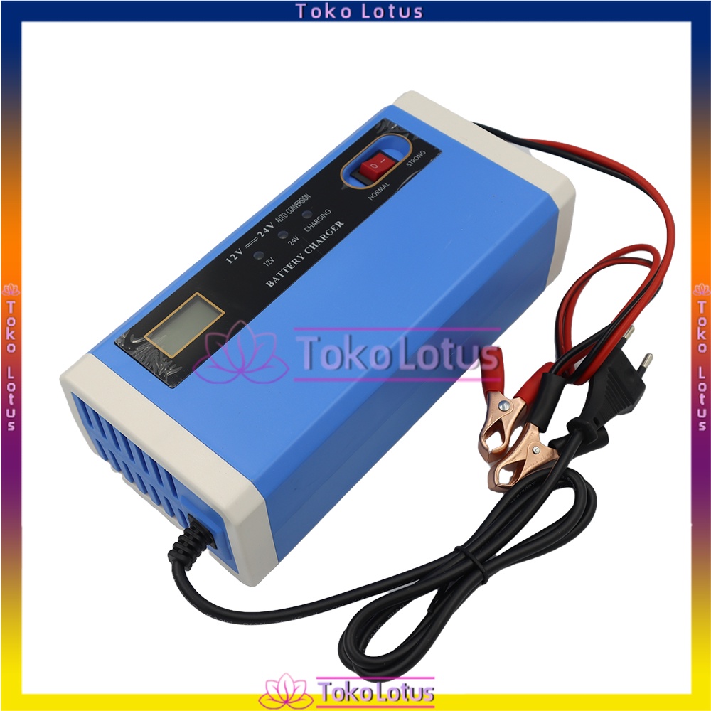 ASLI TERBARU!!! Battery Charger 10A Cas Aki SMR1201A model warna Biru Berkualitas Terjamin [COD]