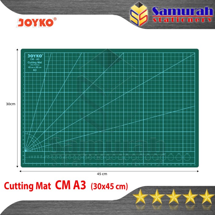 

CODE730 Cutting Mat Joyko Ukuran A3 / Alas Potong Kertas / Cutter Hijau CM-A3