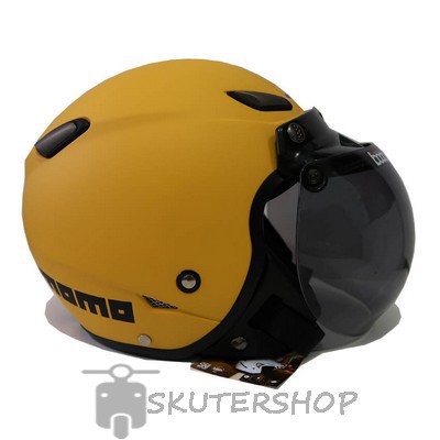 Helm Retro Bogo JPN Momo SNI Vintage Klasik Kuning Doff With Kaca Bogo Original Asli