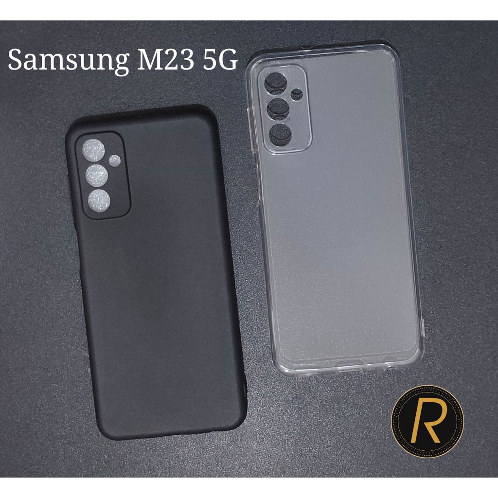 CASING Premium Case Samsung M23 5G dan M33 5G Casing Hitam dan Bening Protect Camera Softcase Black dan Transparan HD PREMIUM QUALITY