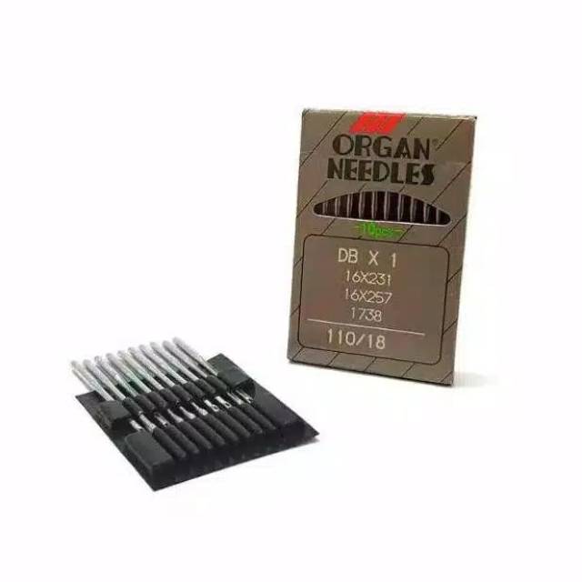 Jarum Mesin Jahit merk ORGAN NEEDLES DBx1 Untuk mesin besar dan hitam