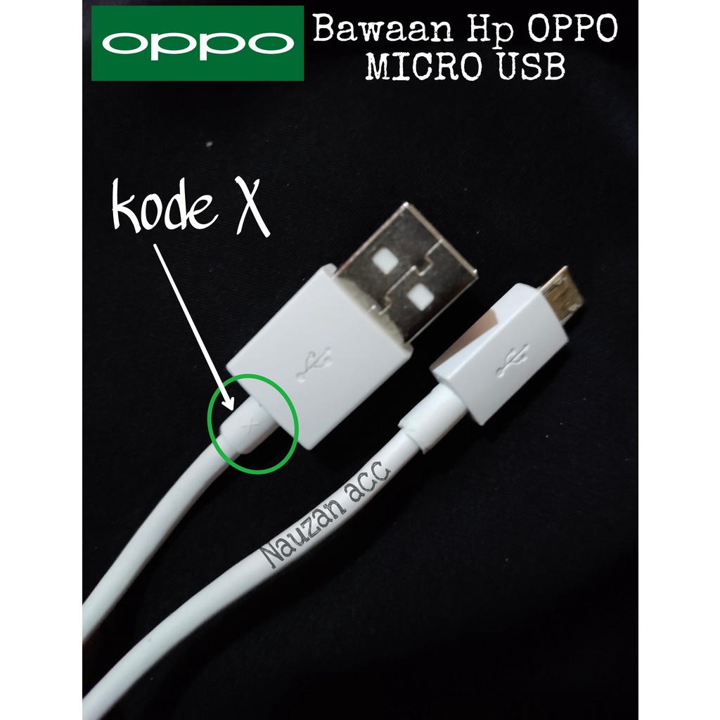 Kabel Data Oppo Original  A5s, A12, A15, A16k. Fastcharging Kode X