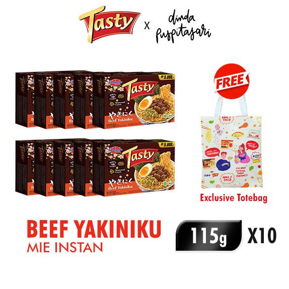 

Sedaap Tasty Mie Instan Beef Yakiniku 115 gr x 10 pcs Free Totebag