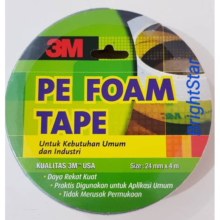 

3M Double Tape PE Foam 24mm (1600 TG) (Isolasi Bolak Balik)