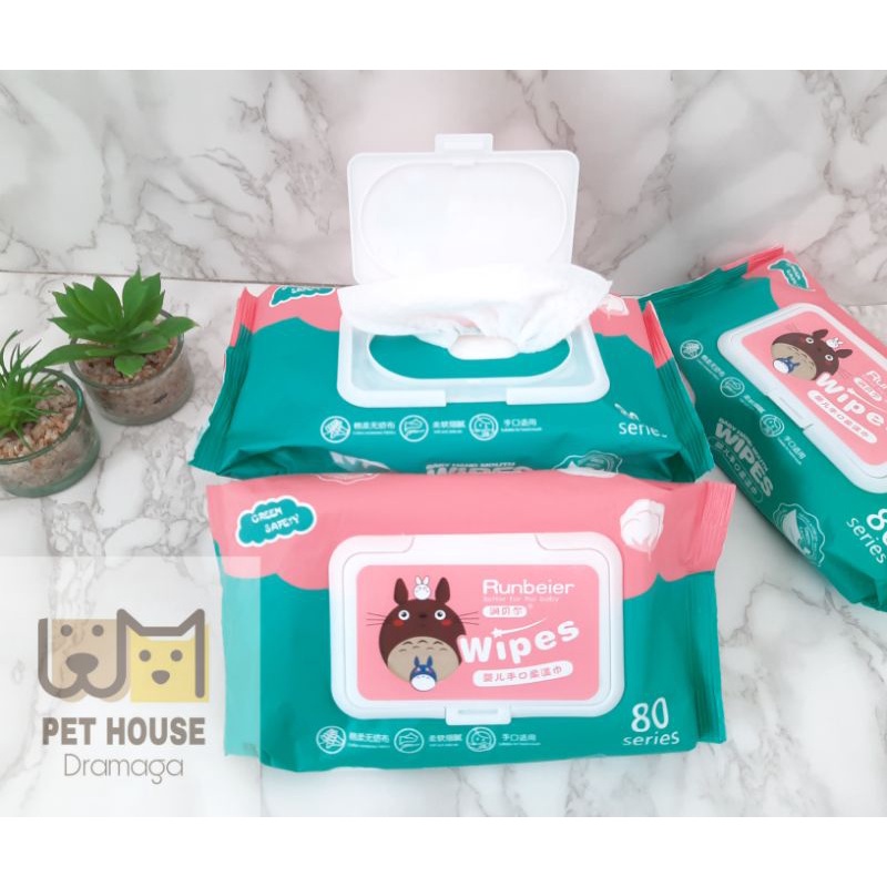 Tisu Basah Hewan Kucing Kelinci | Pet Wipes | baby wipes | Tisu Grooming