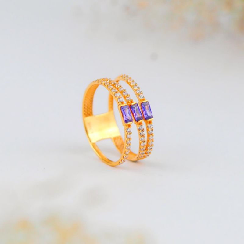 Cincin Emas Yohanastack 3 Baris - Toko Emas Gadjah