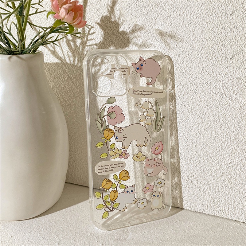 Soft Case Silikon Motif Kucing Taman Untuk Xiaomi Redmi Note 11 11s 10s 9 8 Pro Redmi 10A 10C 10 9A 9C 9T Mi 11 Lite 11T Pro Poco F3 X3 NFC Pro