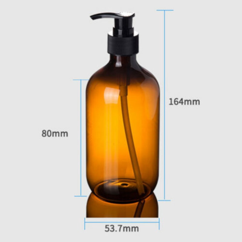 300/500ml Flip /Pressed Hard Plastic Bottle / Shower Gel Lotion Large Capacity Shampoo Bottles /Soap Foam Pumping Dispenser Bottle / Portable Travel Brown Olive Green Bottle / Refillable Container