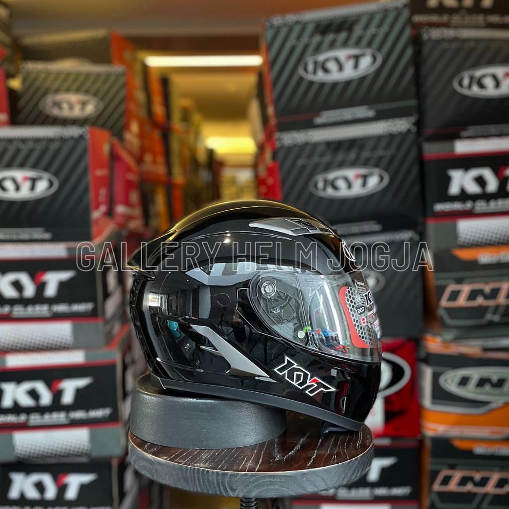KYT Falcon Solid Black Mett / KYT Falcon plain Black Metallic / KYT Falcon Solid black Glossy / helm