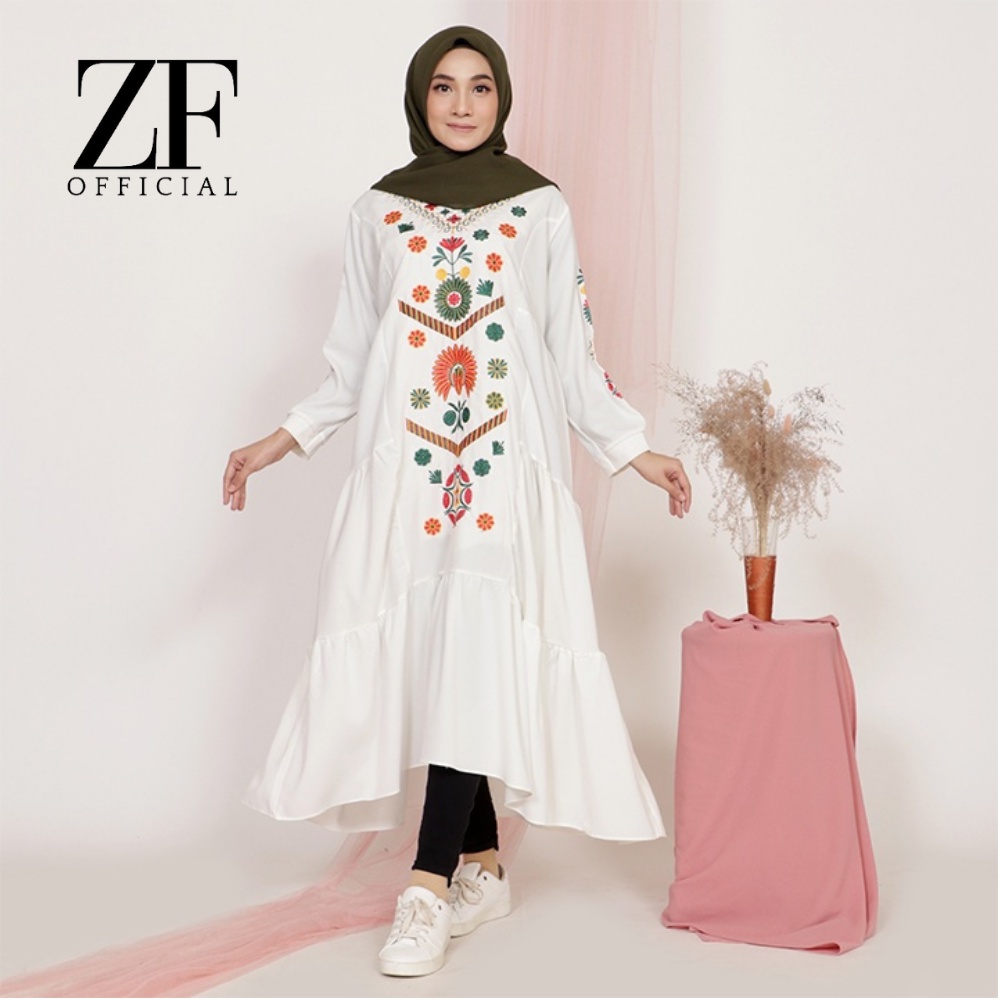 Dress Gamis Wanita Muslim Muslimah Bordir Ramadhani