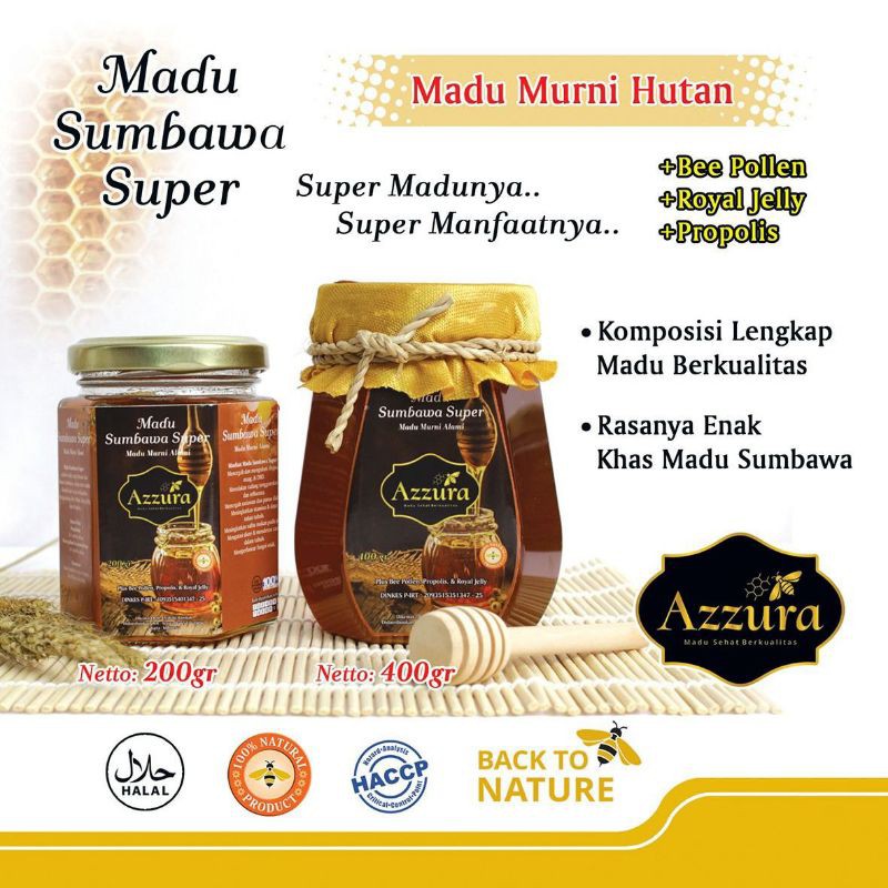 

Madu Murni Sumbawa Super Azzura 400 gr