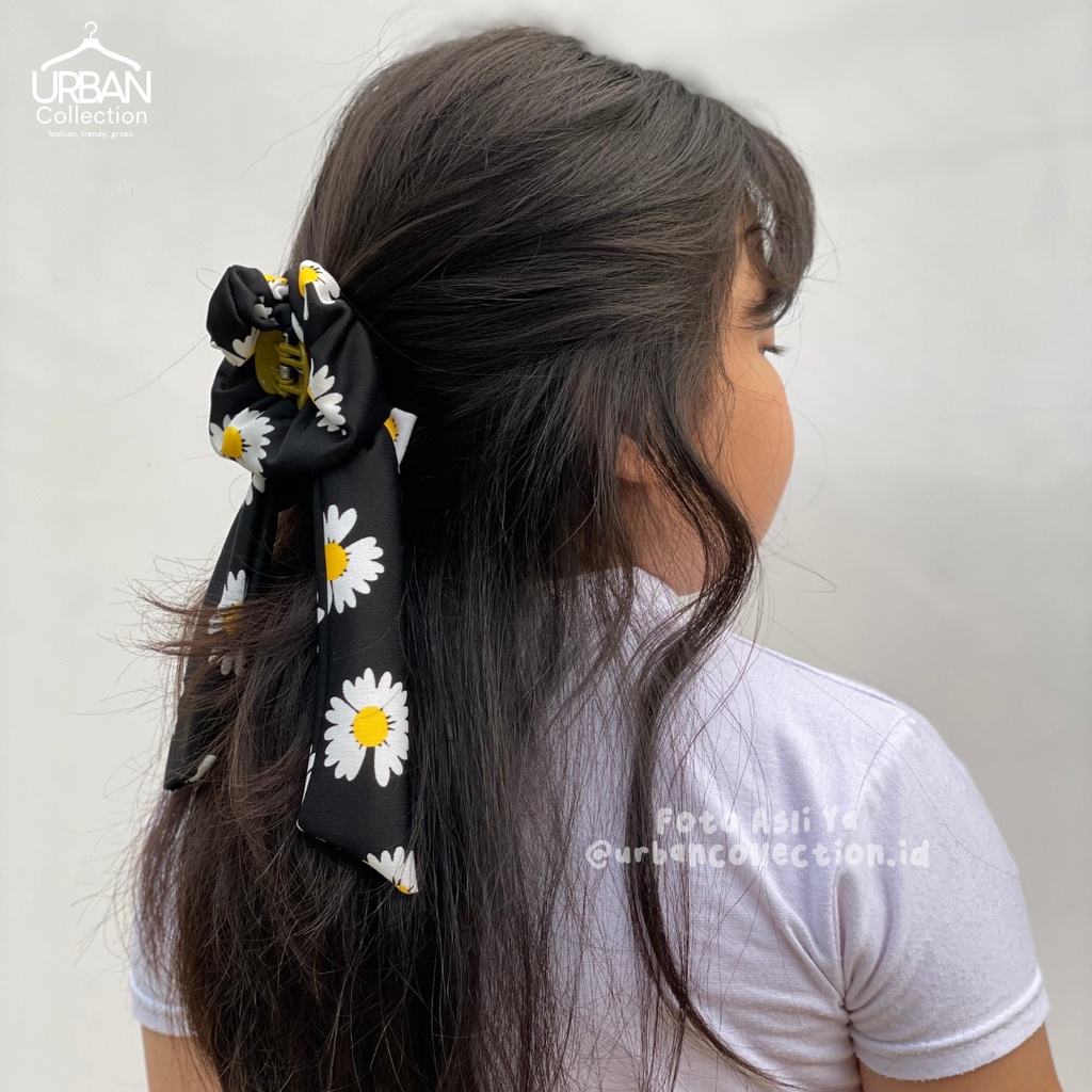 Scrunchie Daisy / Ikat rambut Daisy / ikat rambut bunga / pita daisy / pita rambut daisy