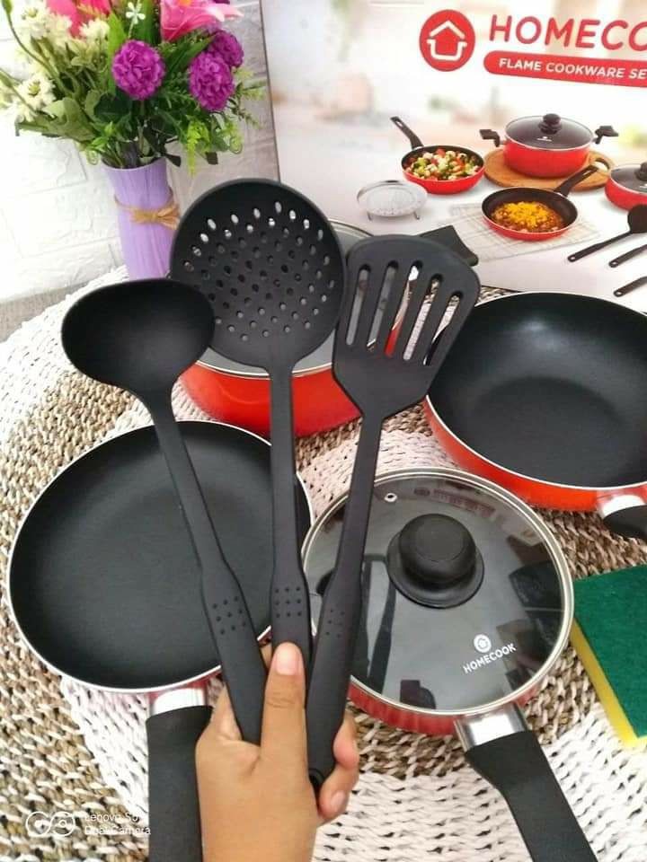 Panci Set Wajan Anti Lengket Homecook Flame Cookware Set Of 11