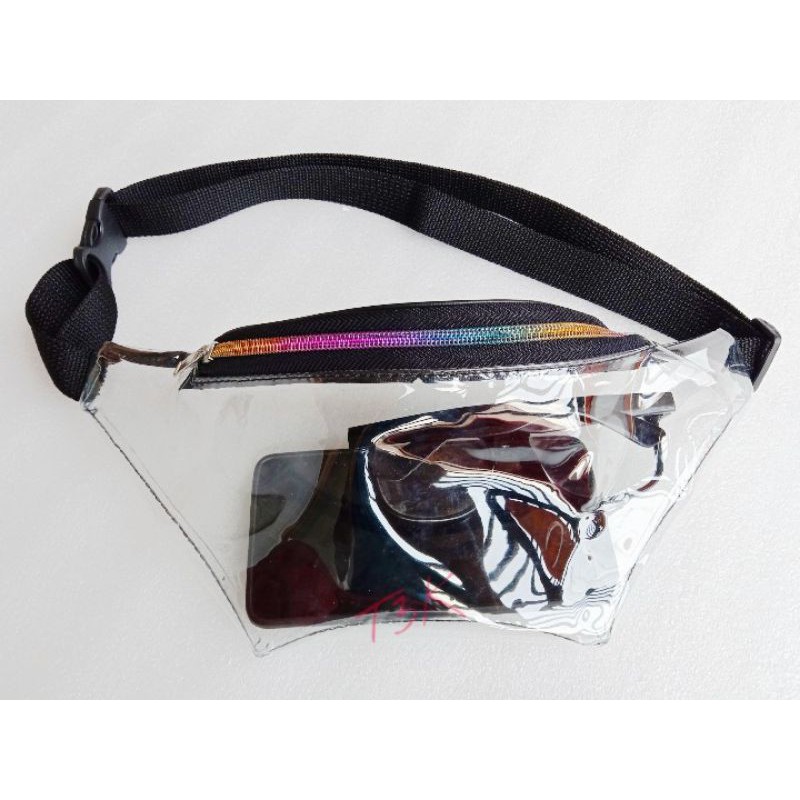 waistbag Tas pinggang Transparant S rainbow