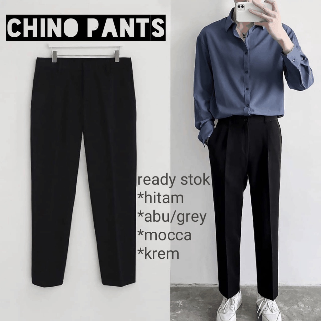 TERLARIS CELANA PRIA CHINO Slim fit Panjang Kerja kantor Santai Liburan Cowok Gentleman 27 - 38