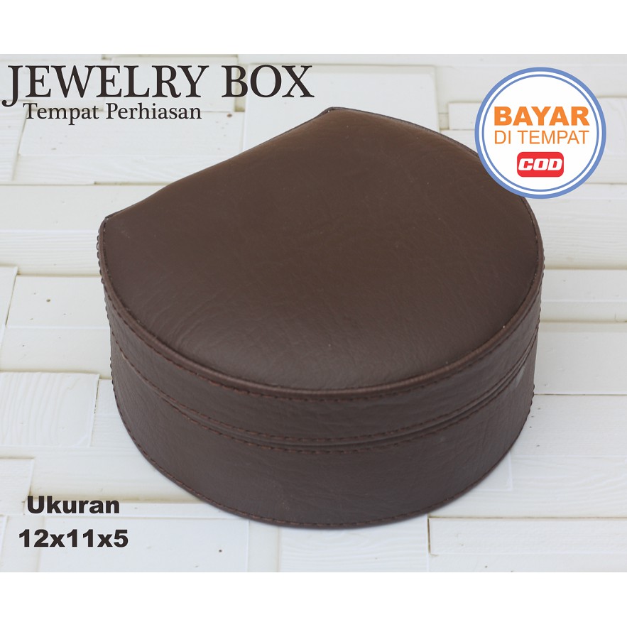 Jewelry Box, Kotak Tempat Perhiasan, Mini Simple Jewelry Box - Coklat