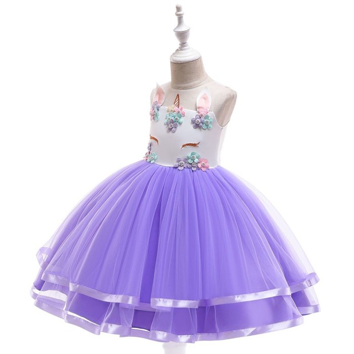 Gaun Anak - Import Anak Dress Pesta Tutu Unicorn Gaun Tahun Unicorn Unicorn Ulang