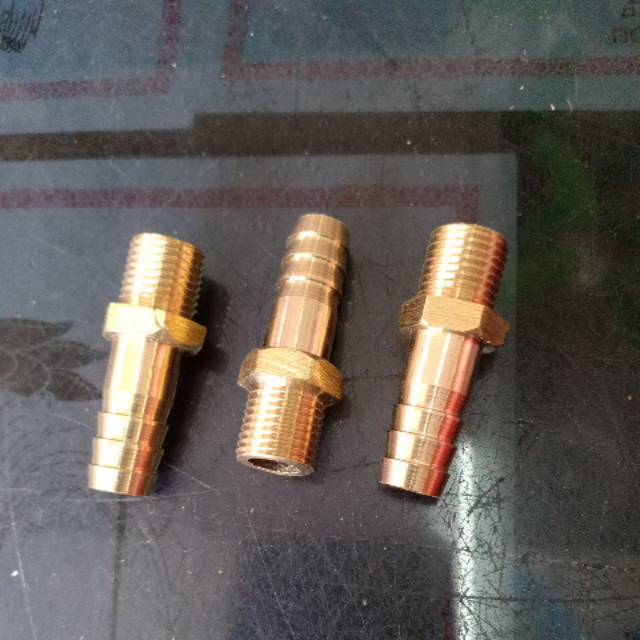 Nepel selang Kuningan 1/4" x 3/8"