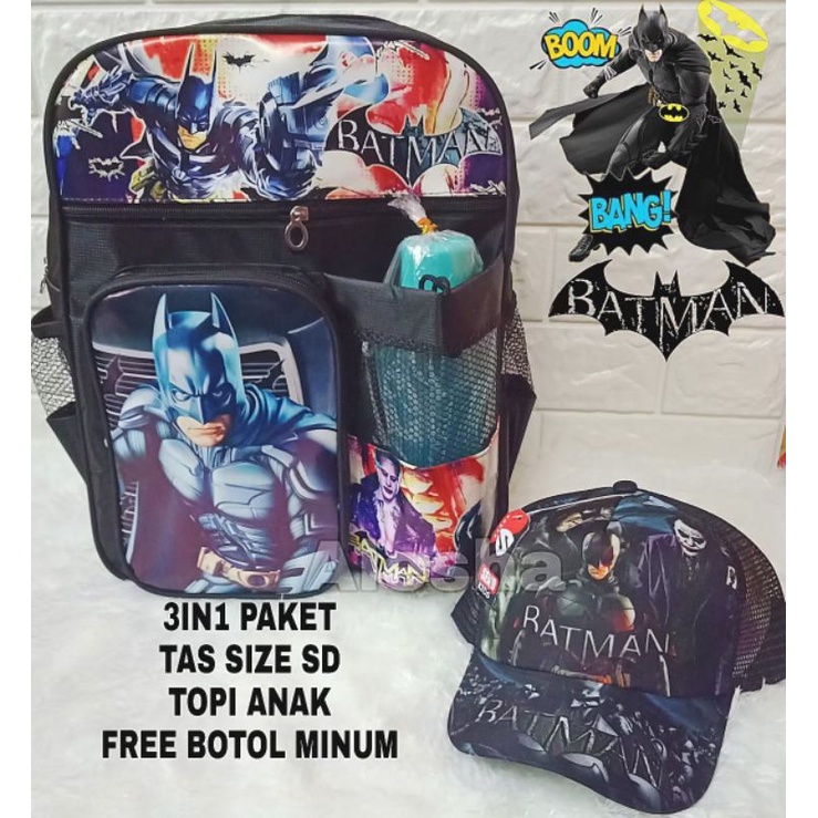 RANSEL KARAKTER ANAK BATMAN FROZEN TAYO TOBOT