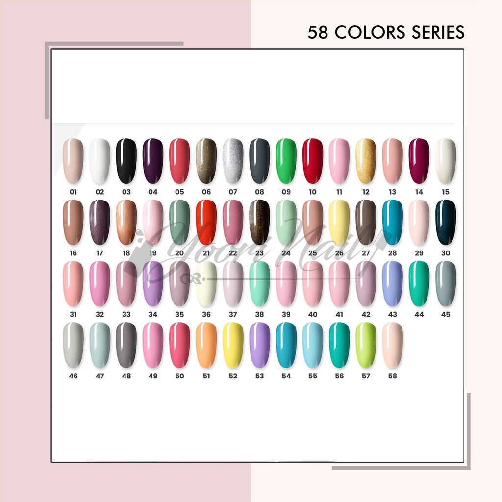 Mini rosalind 58 colors series (no 51-58) gel polish 7ml kutek gel nailart 58 warna pure colors