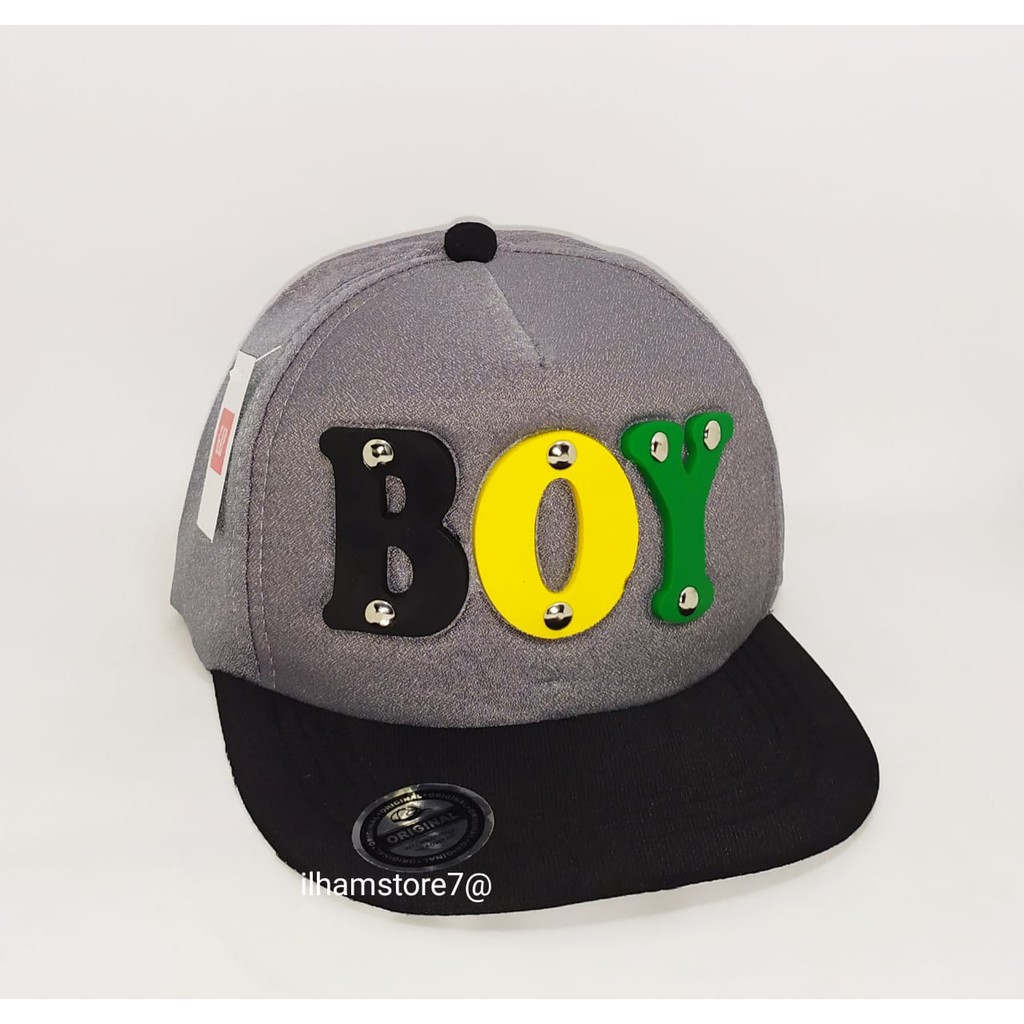 Topi Paku Karakter Anak Desain Motif BOY New Model/Topi Anak Keren/Topi Anak karakter Timbul