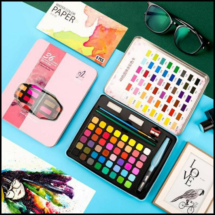 

Water Color Set - Paket Lengkap Cat Air Termasuk Kuas, Kertas Gambar