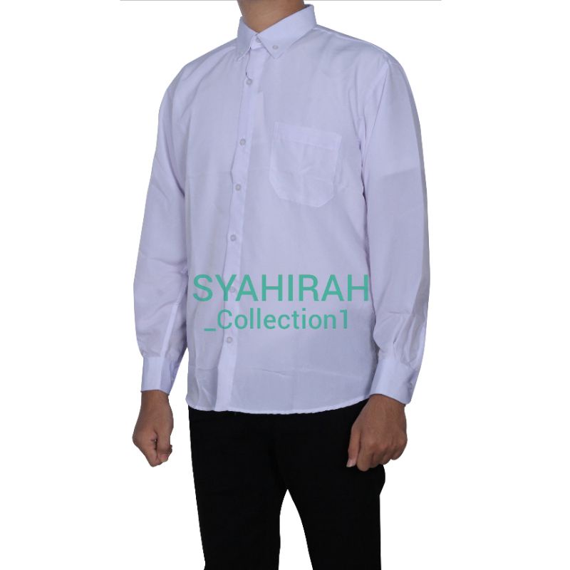 baju kameja putih pria lengan panjang