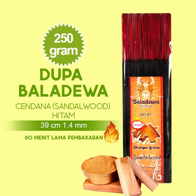 Dupa/ Hio Wangi Harum Baladewa 39 cm 250 gram Sandalwood hitam