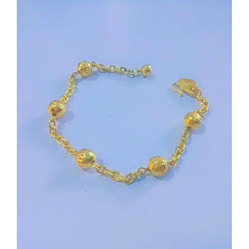 GELANG TITANIUM/Lapis Emas 24K/Lapis Kristal