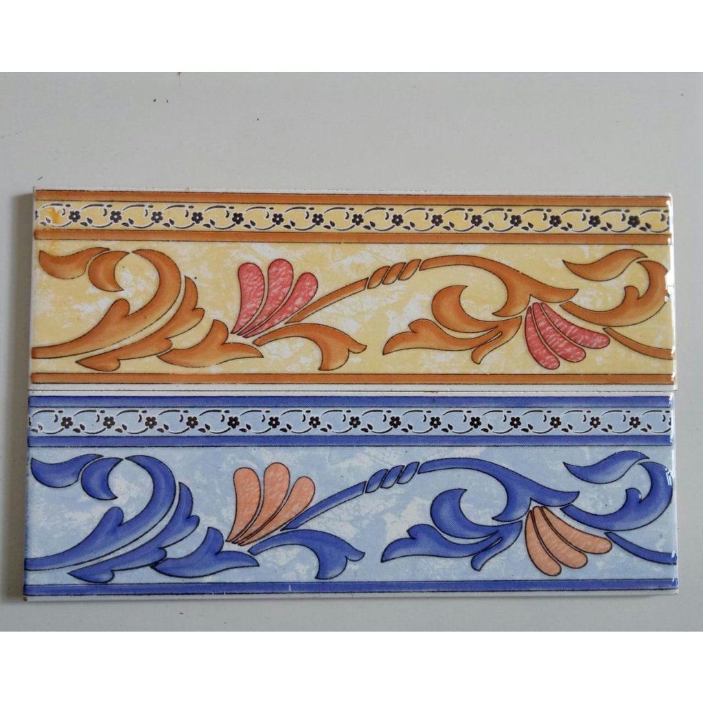 List Keramik 25cm Motif Bunga Pagar / Lis / Listello