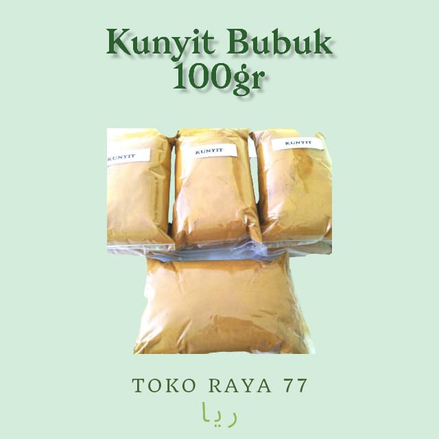 

Serbuk Kunyit Kemasan 1 Ons Bubuk Kunir Original 100 Gram Murni Tanpa Campuran