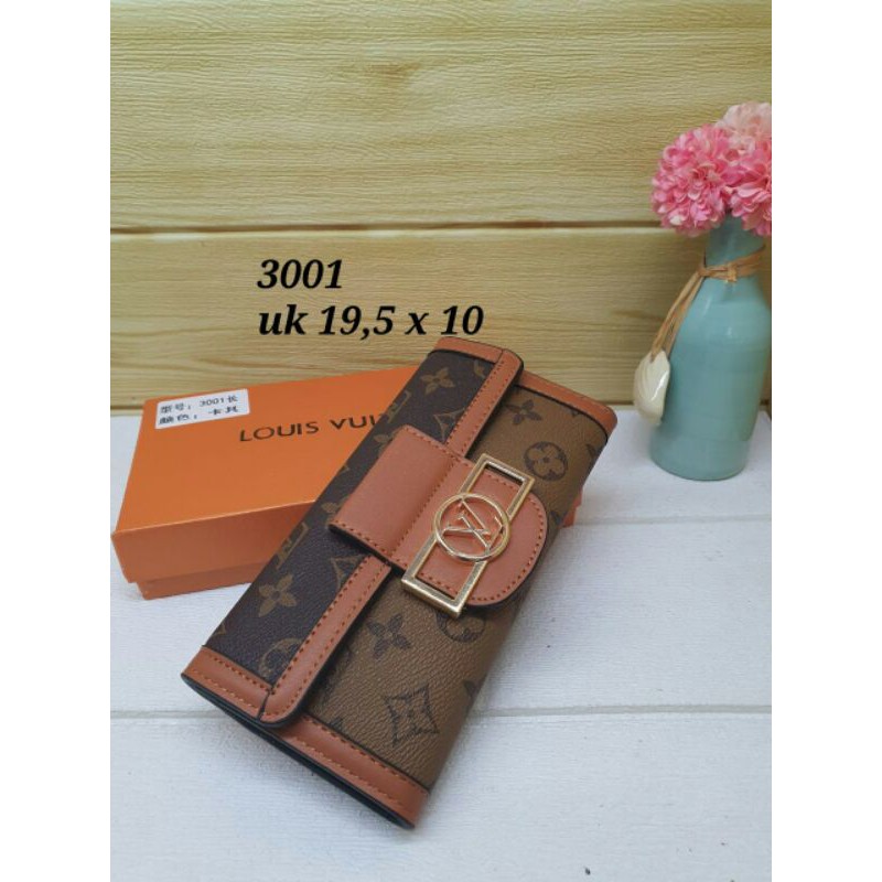 Dompet panjang lipat / dompet lv panjang lipat / dompet lv panjang uk 19,5 x 10 free box