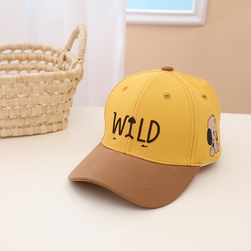 Halomam - Hat Wild Baby ( Topi Baseball Bayi Motif Newborn lucu)-Yellow