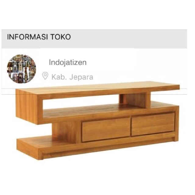 Bufet minimalis kayu jati asli