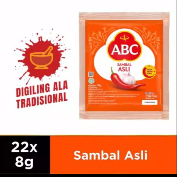 

sambal-aneka- abc sambal asli sachet 8gr per pak isi 22 sachet -aneka-sambal.