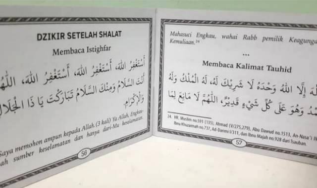 Souvenir Buku Saku Dzikir Pagi dan Petang