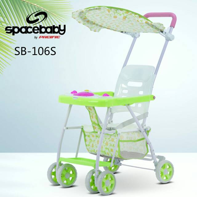 SPACE BABY Baby Chair Stroller SB 106S / Meja Makan Kereta Dorong Bayi SPACEBABY 106s