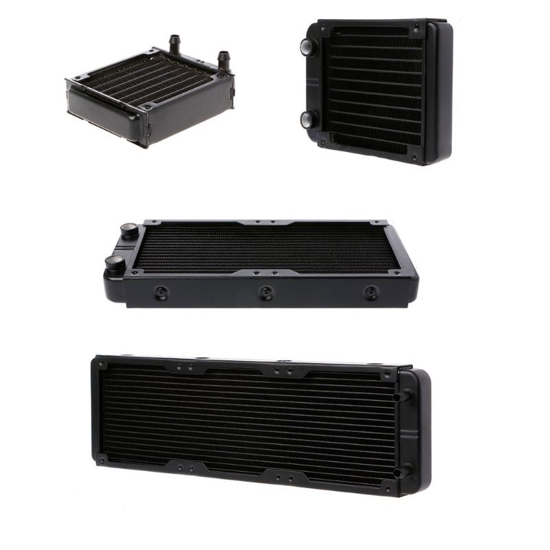 btsg 120mm Aluminum Computer Radiator Water Cooler 10 Tube CPU Heat Sink Exchanger