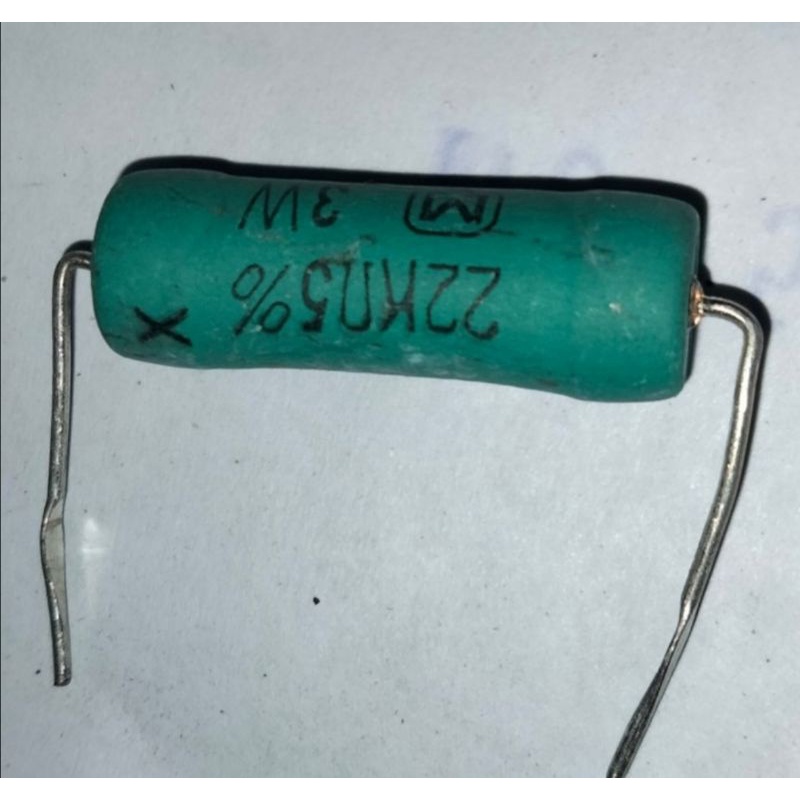 resistor, 22 K ,3, WAT, body 5 wat,  kaki bengkok