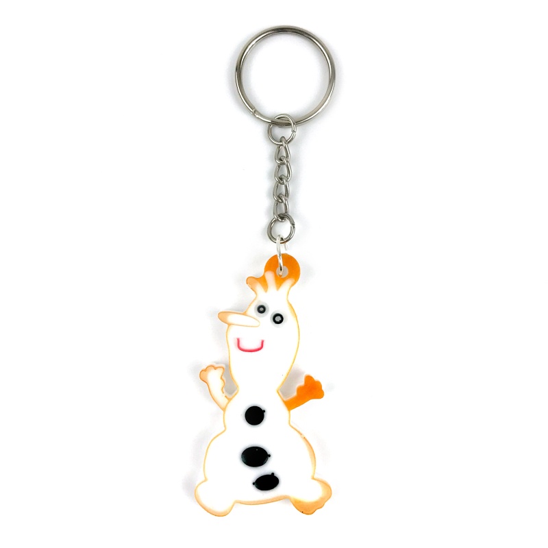 Zzz 4pcs Cetakan Silikon Bentuk Gantungan Kunci Natal Dengan Lubang Untuk DIY Craft