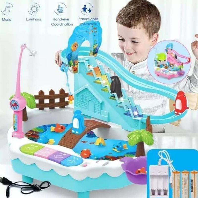 MAINAN PANCINGAN ANAK HAPPY FISHING TOY 2 IN 1 NEW FISHING BOARD GAME KADO ANAK PANCINGAN MAGNET